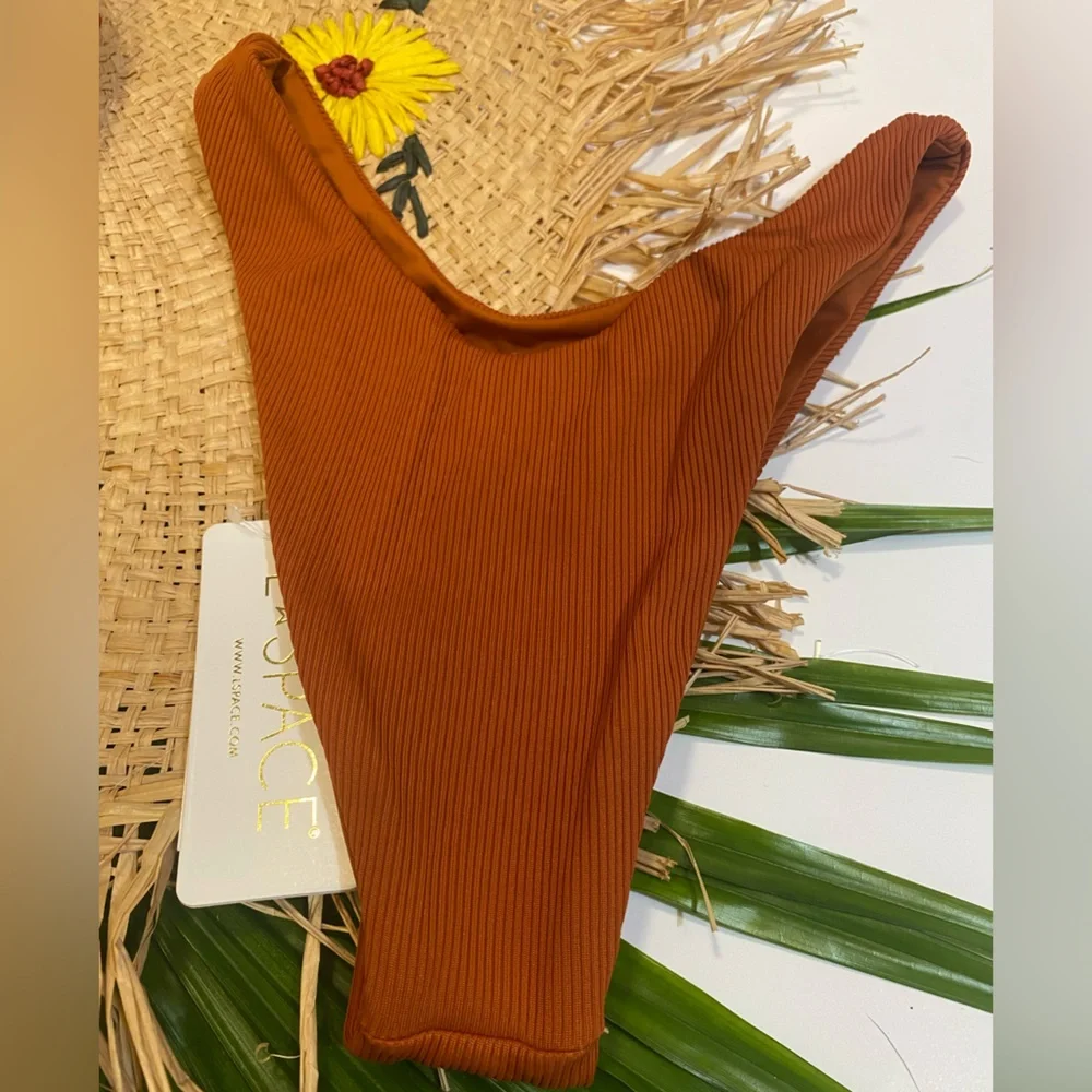 L*Space Cabana Bikini Ribbed Bottom Bitsy, Color: Amber, X-Small, NWT, Brand New